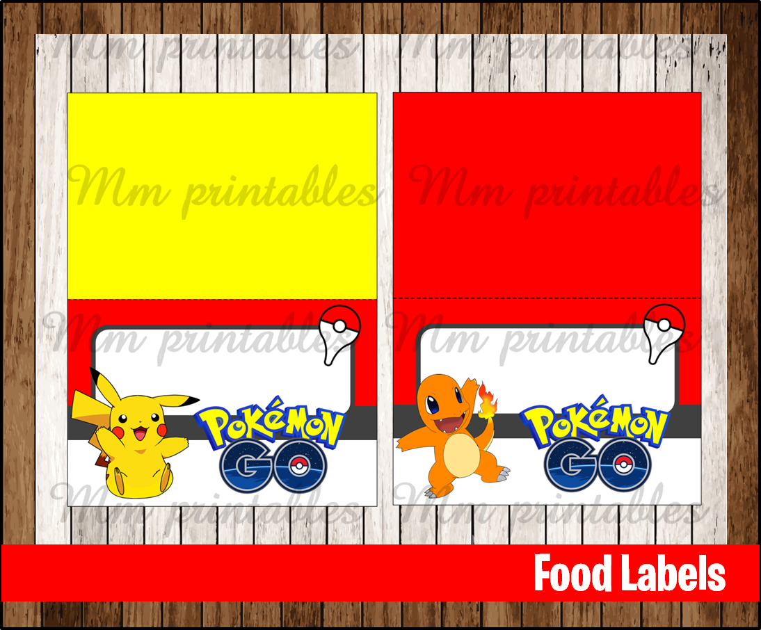 80% OFF SALE Pokemon Go Food Tent Cards instant download - Printable1094 x 906