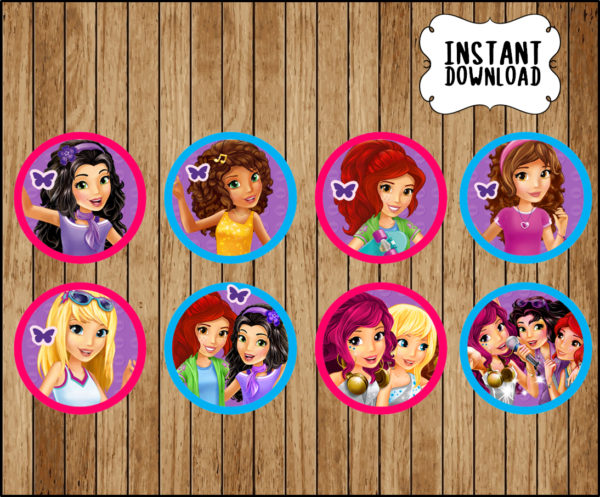 Printable Lego Friends Cupcakes Toppers Instant Download Lego Friends printable-lego-friends-cupcakes-toppers-instant-download-lego-friends