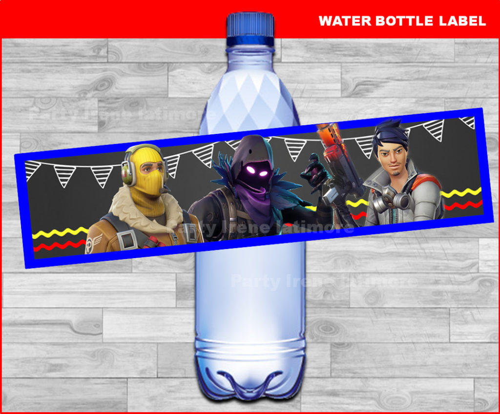 Fortnite Water Bottle Label Printable Fortnite Water Labels Fortnite Party Water Chalkboard 9228