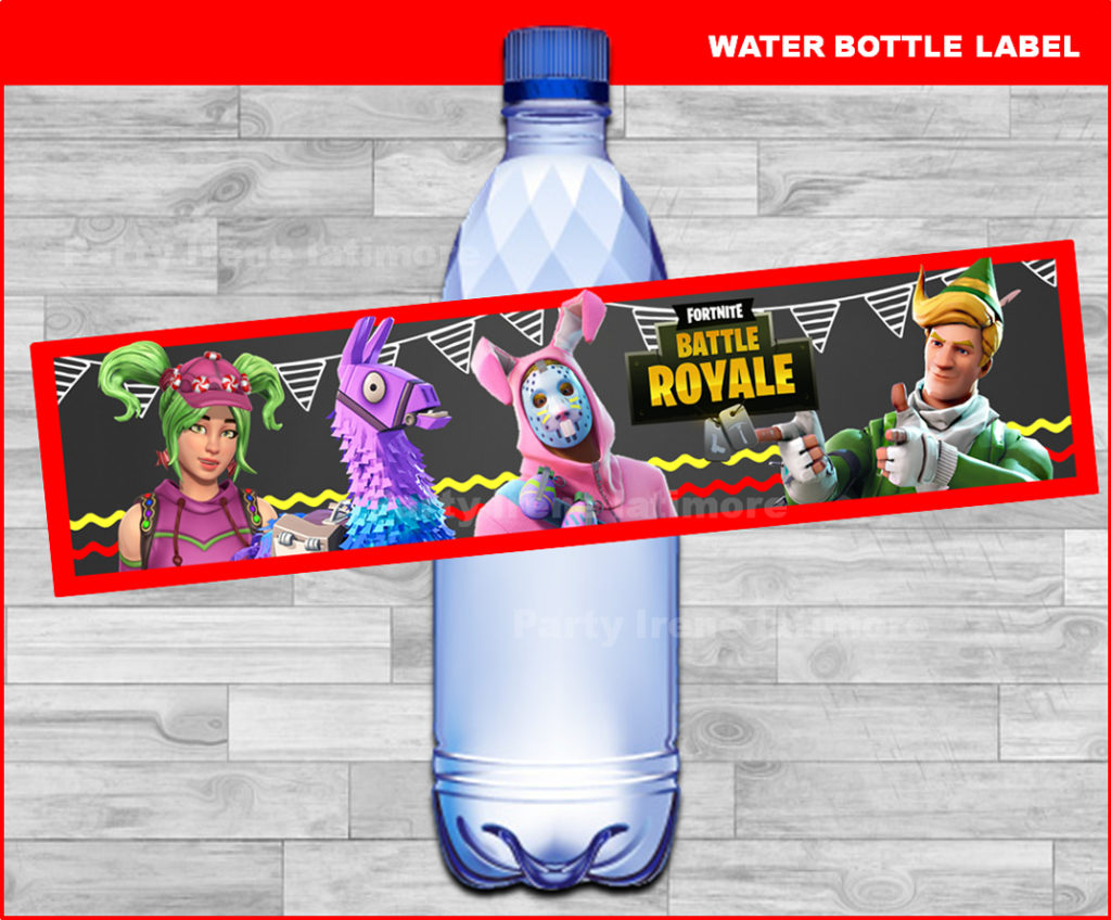 Fortnite Water Bottle Label Printable Fortnite Water Labels Fortnite Party Water Chalkboard 6707