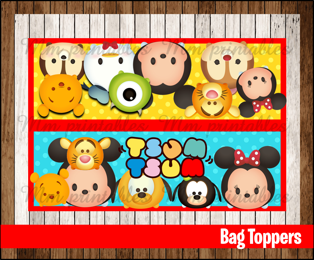 80 OFF SALE Tsum Tsum Party Toppers Instant Download Printable
