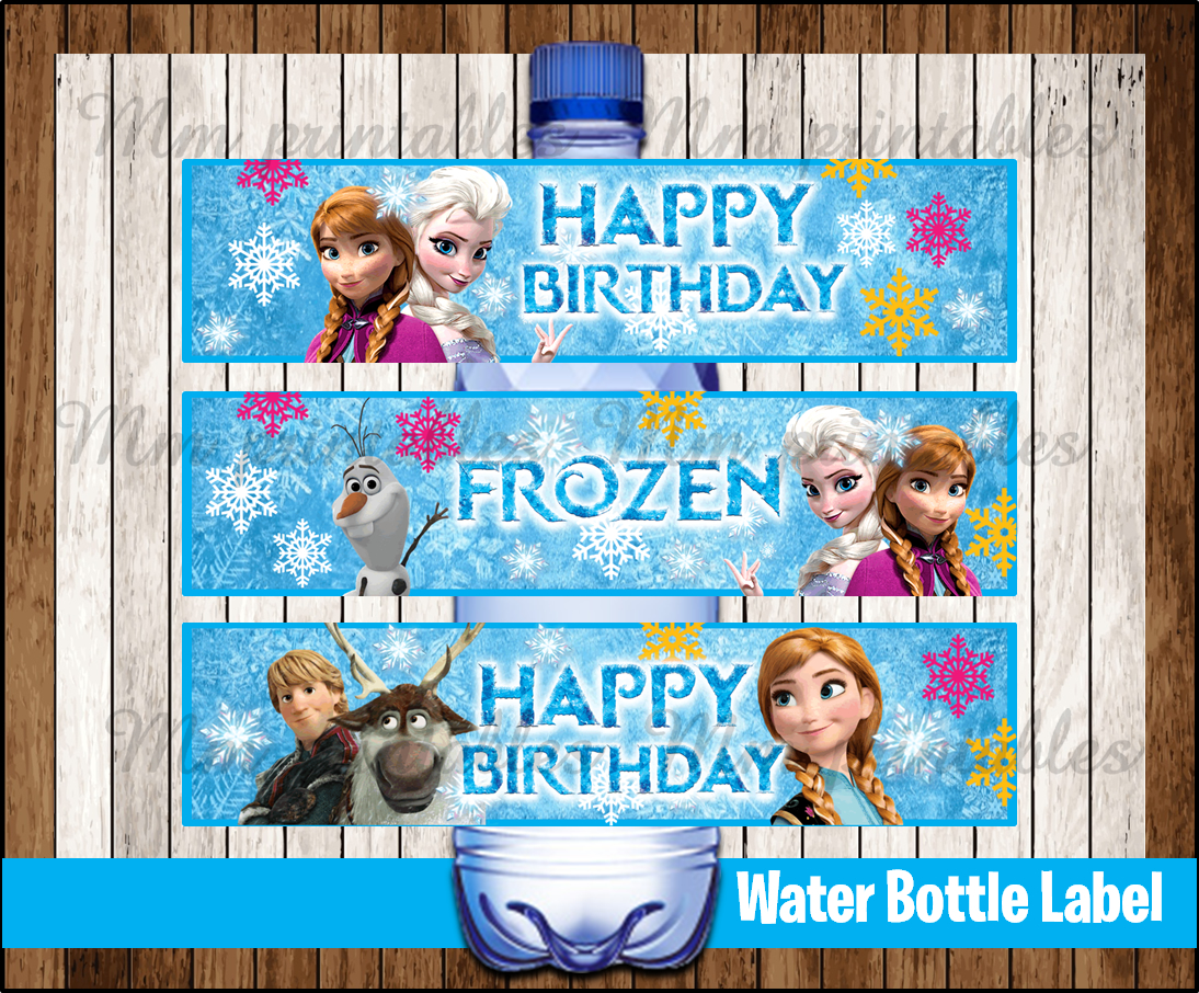 80 off sale frozen water bottle label instant download printable