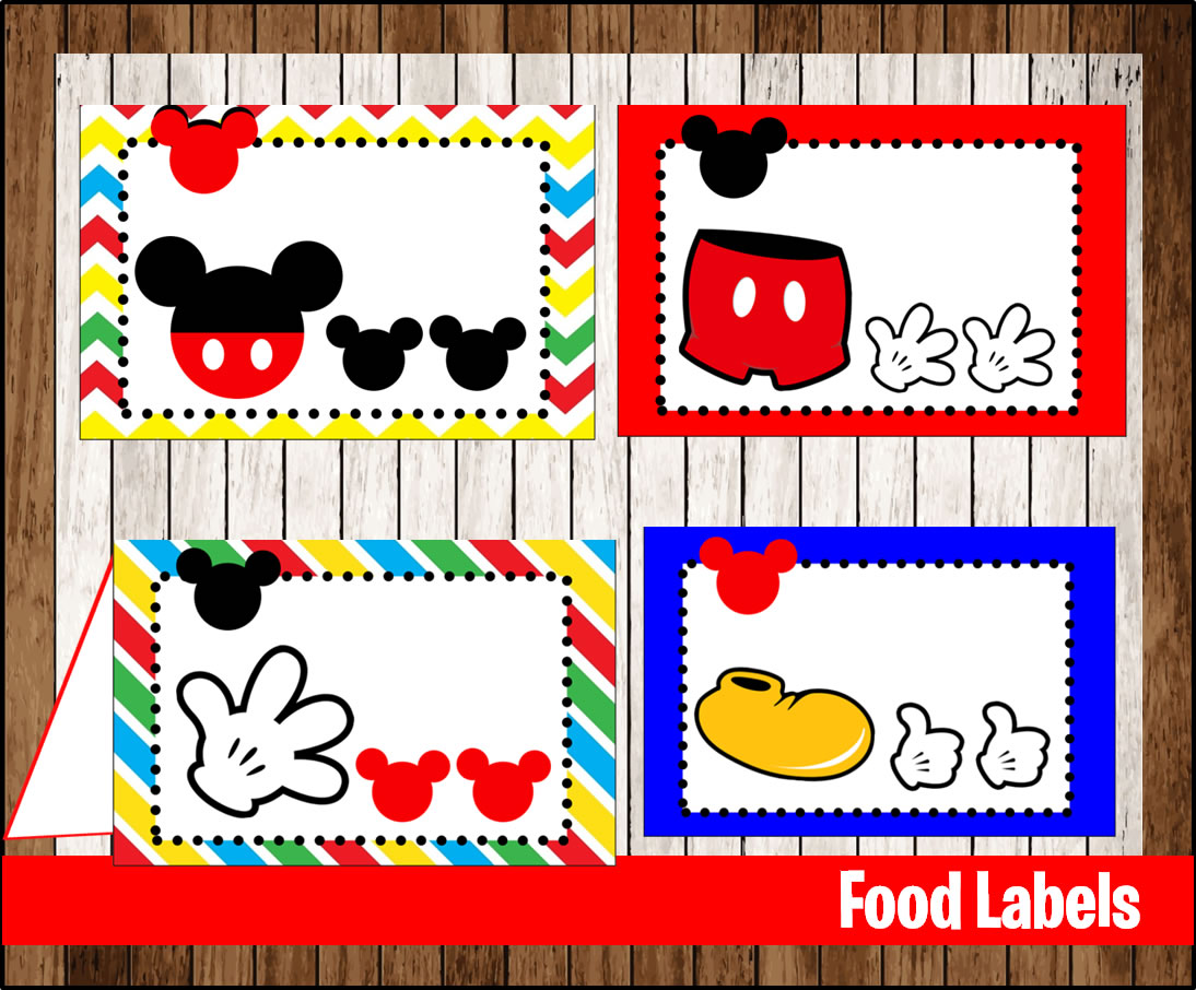 instant download mickey mouse birthday mickey place cards mickey food cards printable mickey mouse food labels mickey mouse food tents labels stickers labels tags lifepharmafze com