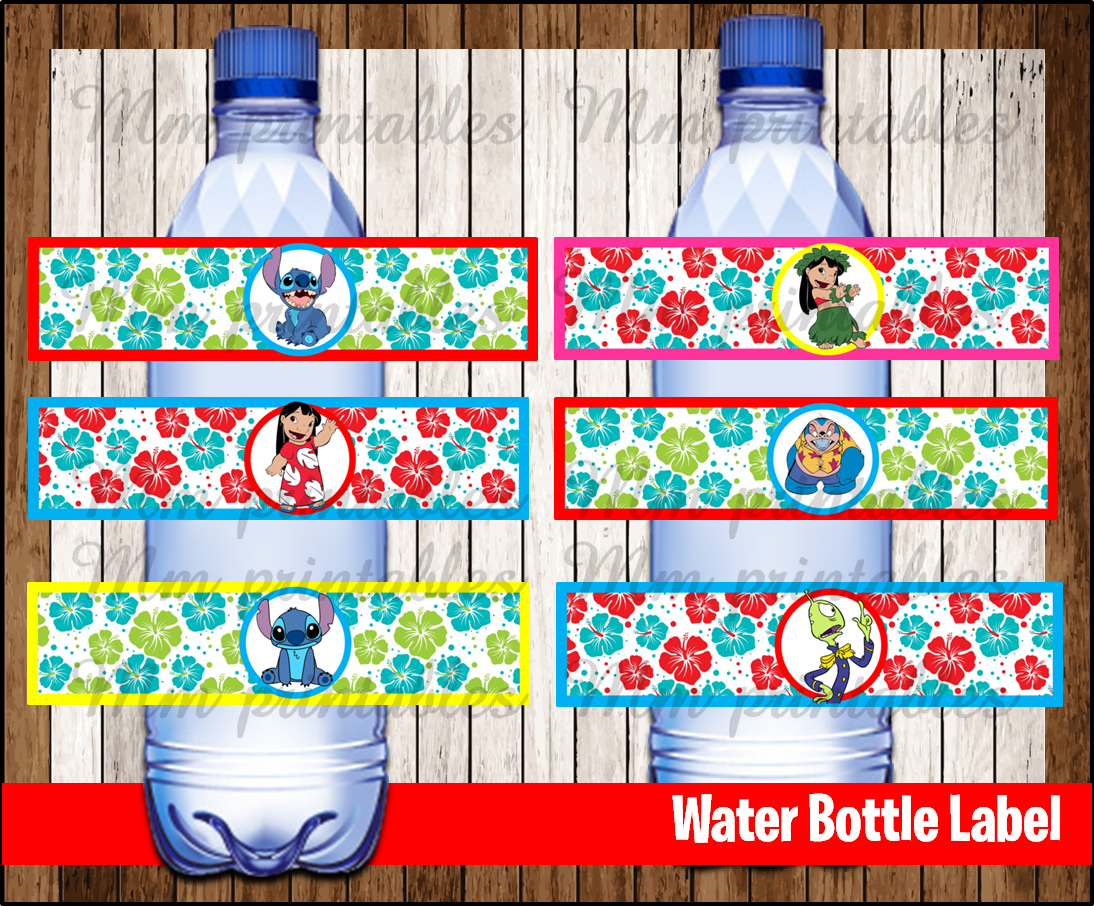 80 OFF SALE Lilo And Stitch Water Bottle Label Instant Download 