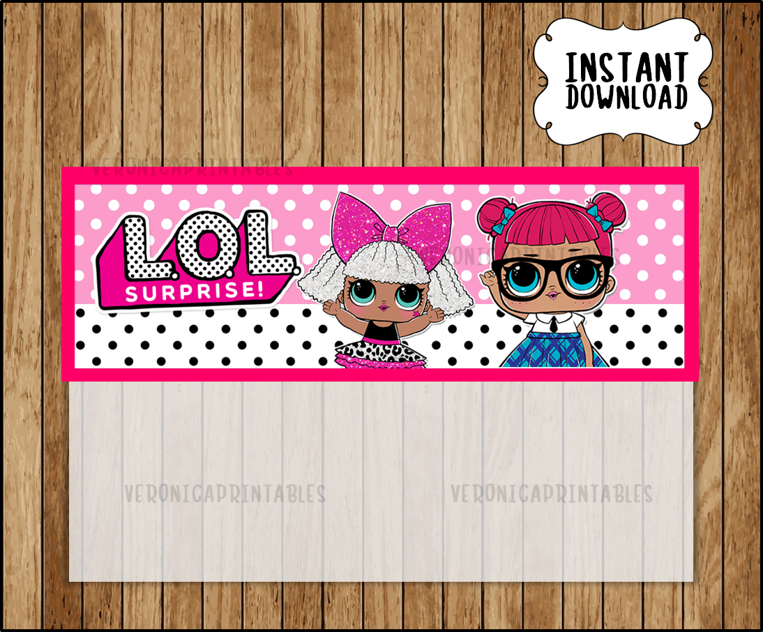 LOL Surprise Dolls Bags Topper, printable LOL Dolls party Bags Topper ...