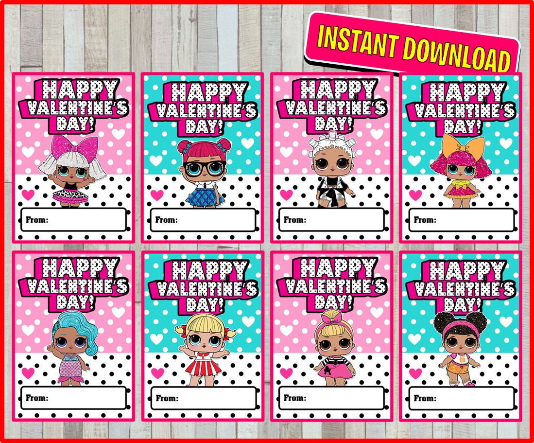 LOL Surprise Doll Valentines Cards Printable LOL Surprise Doll Valentines Cards Valentines